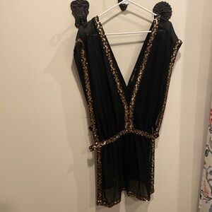 Embroidered swim cover up